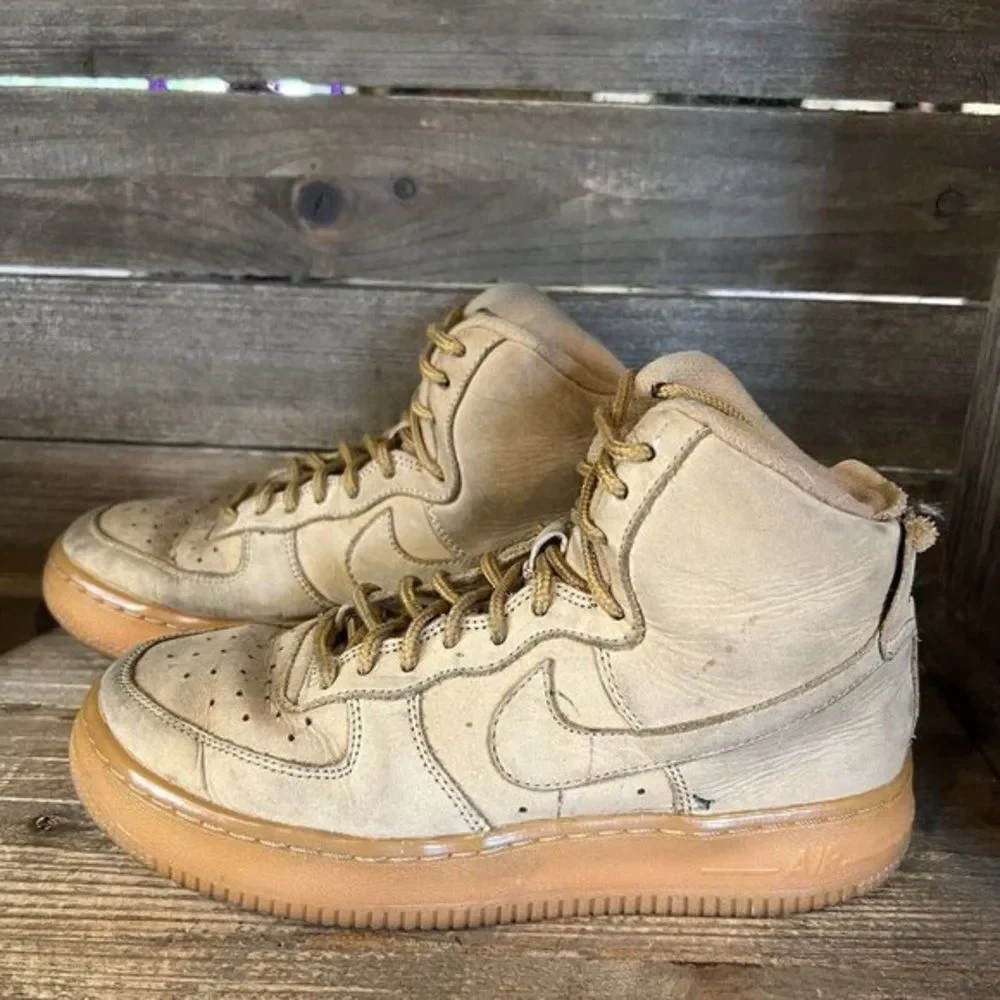 Kids Childrens Nike Air Force‎ 1 High Flax Weather Shoes Sneakers Size 4.5 Y